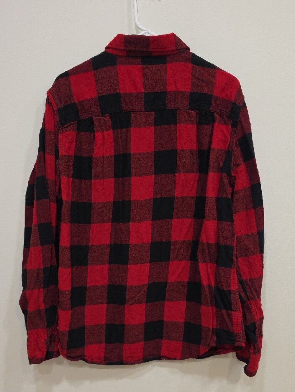 George Red and Black Flanel Plaid Button-Down Shirt - Picture 5 of 7